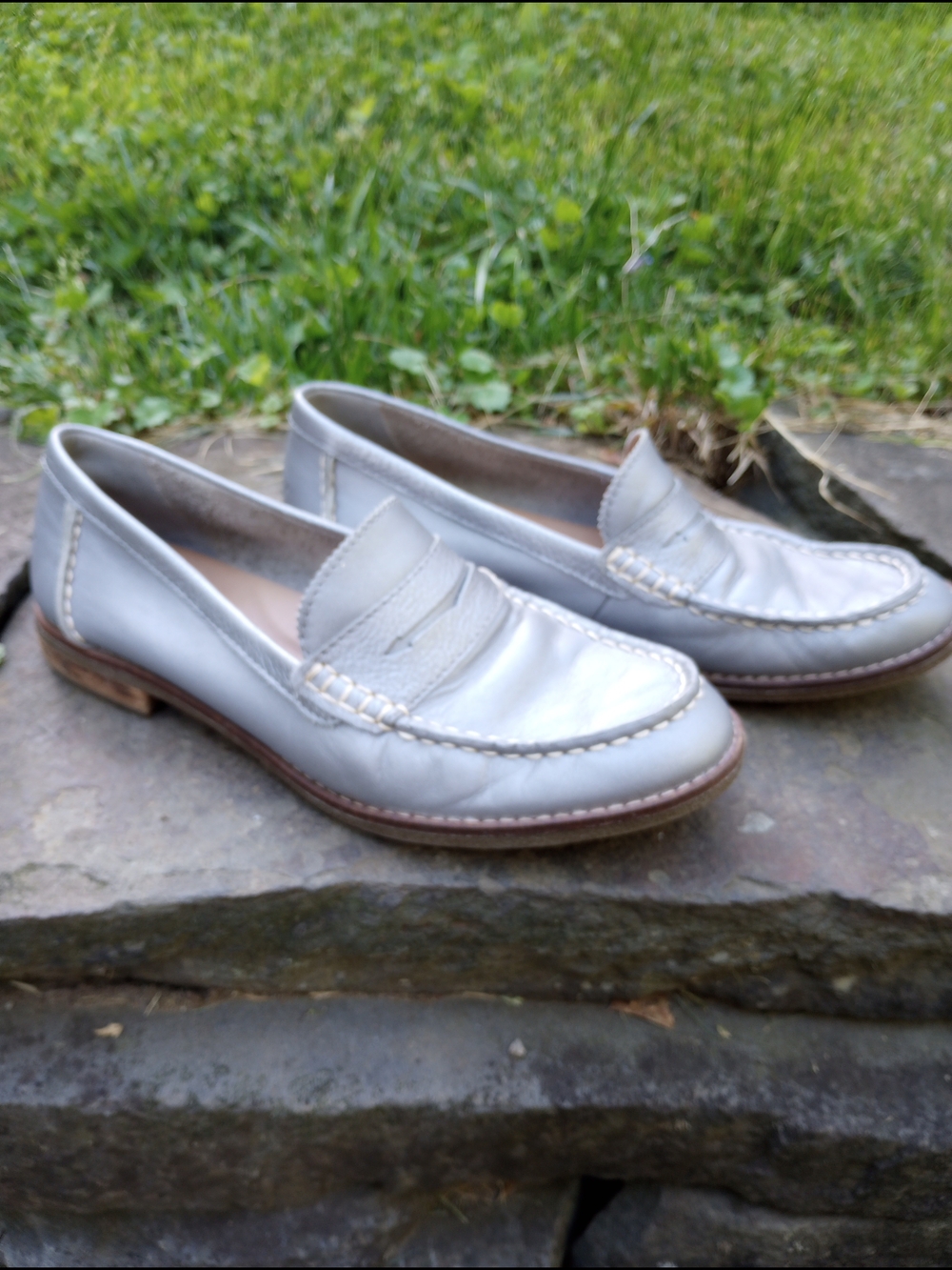 Sperry Women's Silver  Penny Loafers